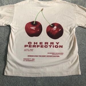 Lulu's Cream Cherry Graphic Tee